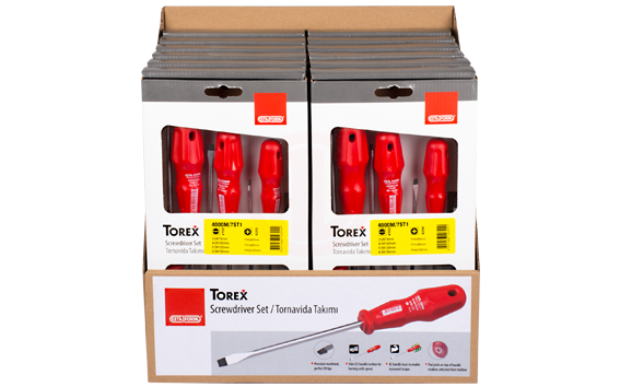 Ceta Form Torex Tornavida Takımı Teşhir Seti 12 X 4000M/6St1