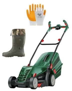 Bosch Universalrotak 37-570 Çim Biçme Makinesi + Kauçuk Çizme ve Eldiven Hediyeli