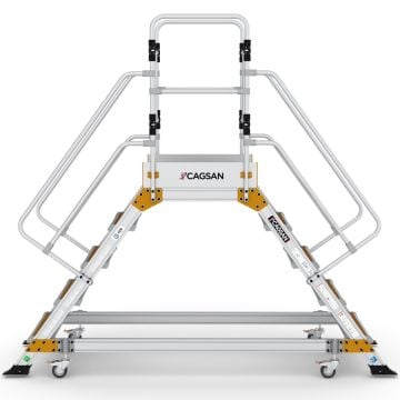 Çağsan Çift Çıkışlı Endüstriyel Alüminyum Platform 4+1 Basamaklı - EPC4