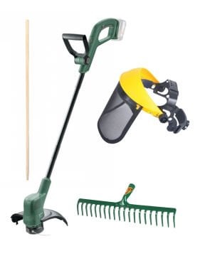 Bosch Akülü Kenar Kesme Makinesi EasyGrassCut 18V-26 (Aküsüz) + Tırmık ve Yüz Koruyucu Tel Örgü Siperlik Hediyeli