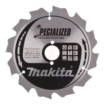 Makita Profesyonel Ahşap Daire Testere 190x30 mm 12 Diş (Çivili Ahşap) (B-13683)