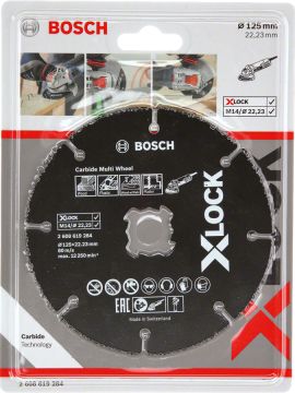 Bosch X-Lock Çok Amaçlı Kesme Diski Carbide Multi Wheel 125x22,23 mm (1 Adet) - 2608619284