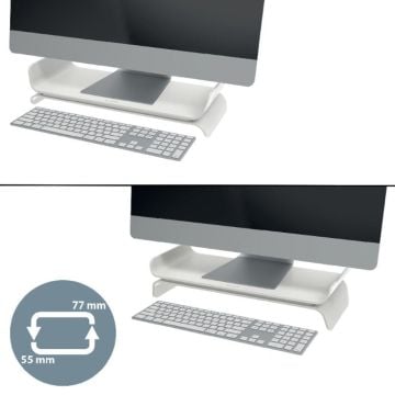 Leitz Ergo Ayarlanabilir Monitör Standı, 65040085, Açık Gri