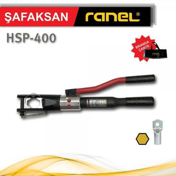 Ranel Hidrolik Çift El Pabuç Sıkma Pensesi 10-400 mm² (HSP-400)