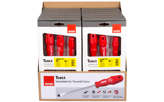 Ceta Form Torex Tornavida Takımı Teşhir Seti 12 X 4000M/7St1