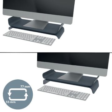 Leitz Ergo Ayarlanabilir Monitör Standı, 65040089, Gri