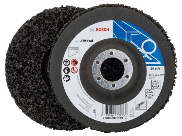 Bosch Metal Taşlama Keçe Zımpara Diski Best For Metal 115x22,23 mm Siyah - 2608607632