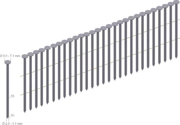 Bosch Gsk 18 V-Li İçin Galvaniz Başsız Çivi 32 Mm 2000 L  Li - 2608200528