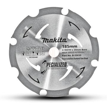 Makita Profesyonel Fibercement Daire Testere 185x20 mm 4 Diş (B-20650)