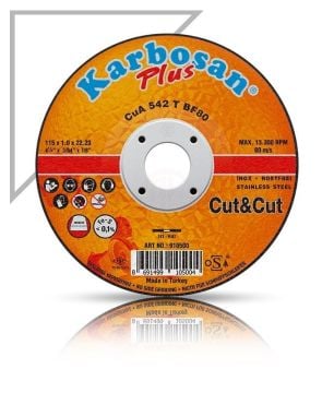 Karbosan Cut & Cut Plus İnce Kesme Disk T41 Düz 115x1,0x22,23 mm CuA 542 T BF80 - KAR910500