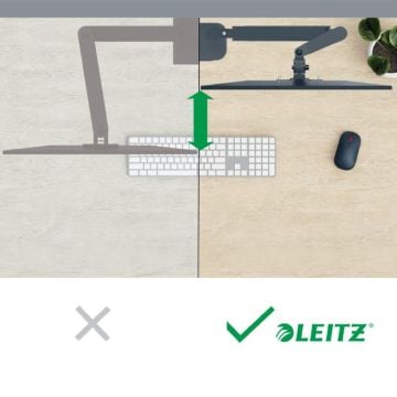 Leitz Ergo Yerden Tasarruf Sağlayan, Bilgisayar Ve Laptop İçin İkili Monitör Kolu, 65370089, Gri