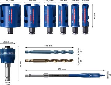 Bosch Delik Açma Testeresi Expert Seti eHD (10 Adet) - 2608900490