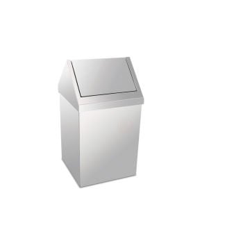 Palex Krom Çatı Kapaklı Çöp Kovası 36 Lt 430 Kalite - 3800-336
