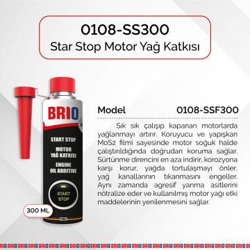 Brio Start Stop Motor Yağ Katkısı 300 Ml