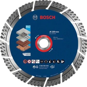 Bosch Elmas Kesme Diski Expert BFUni+Metal 230x22,23 mm - 2608900663