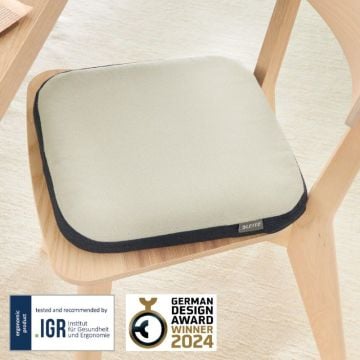 Leitz Ergo Active Wobble Denge Oturma Yastığı, Açık Gri, 65390085, Ergonomik Sandalye Minderi, Kılıflı