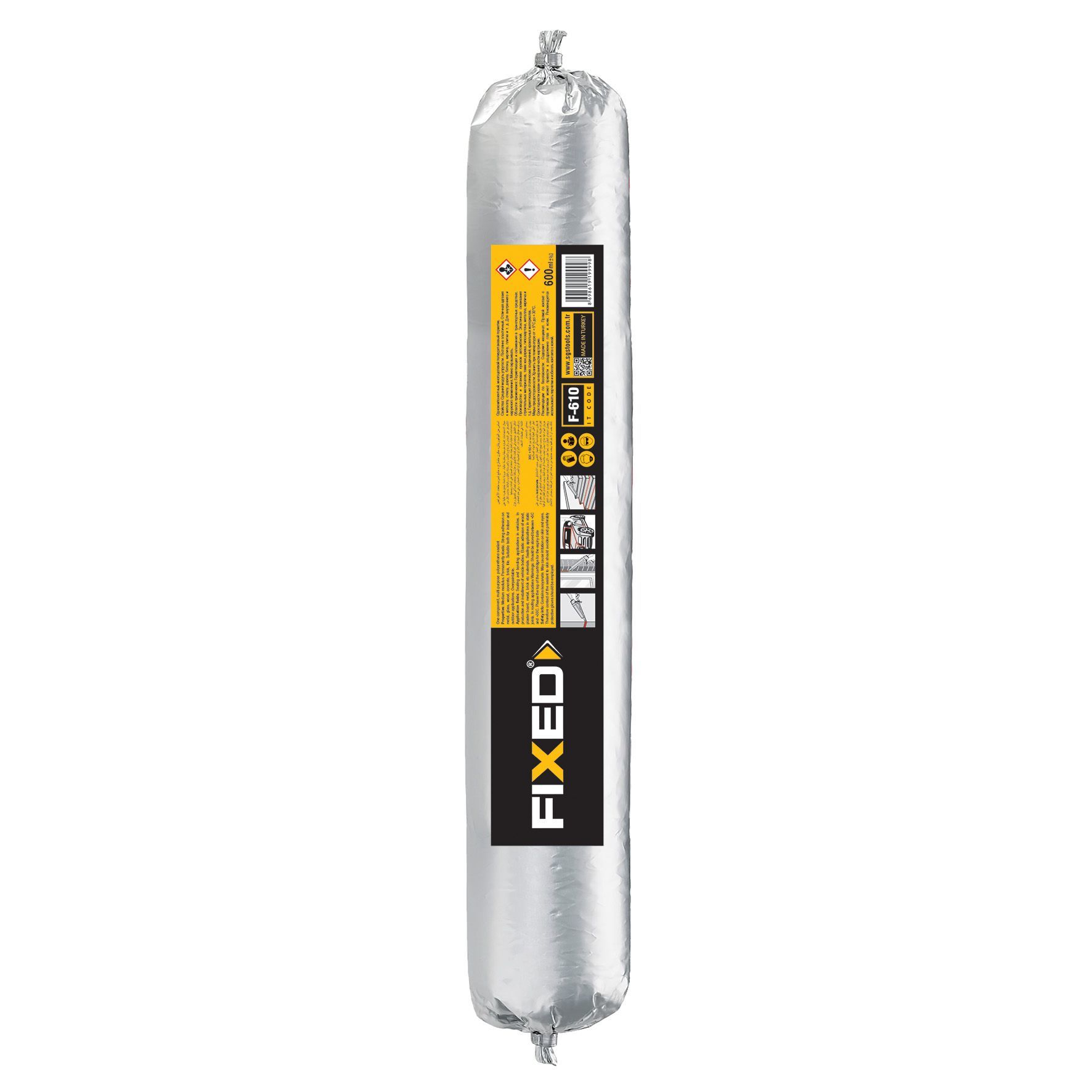 Fixed F610K Poliüretan Mastik Kırmızı 600 Ml