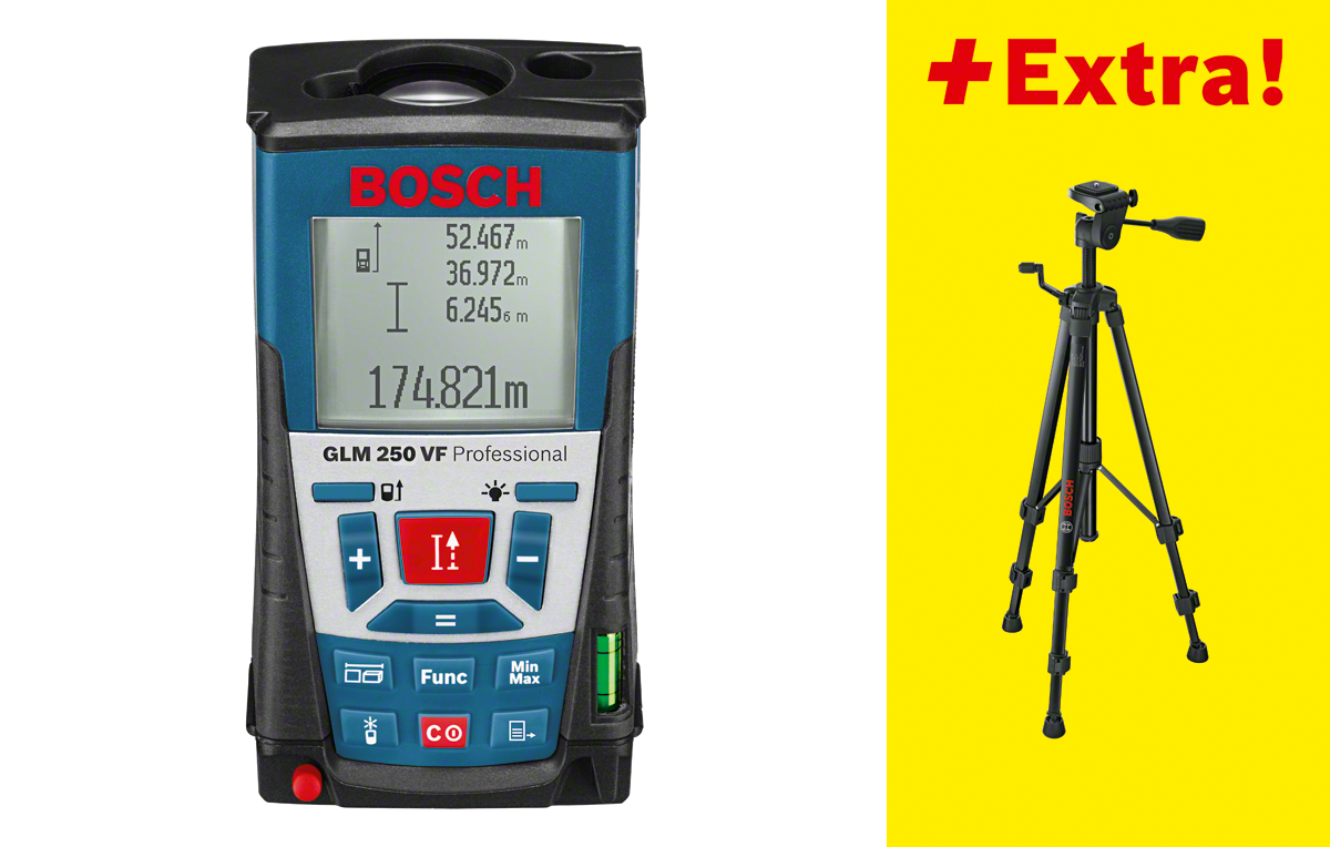Bosch Glm 250 Vf + Bt 150 Tripod Lazerli Uzaklık Ölçer - 061599402J