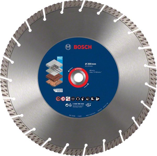 Bosch Elmas Kesme Diski Expert BFUni+Metal 300x22,23 mm - 2608900664
