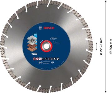 Bosch Elmas Kesme Diski Expert BFUni+Metal 300x22,23 mm - 2608900664