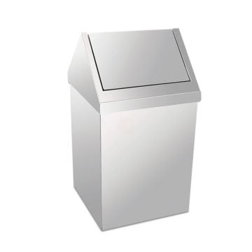 Palex Krom Çatı Kapaklı Çöp Kovası 54 Lt 430 Kalite - 3800-354
