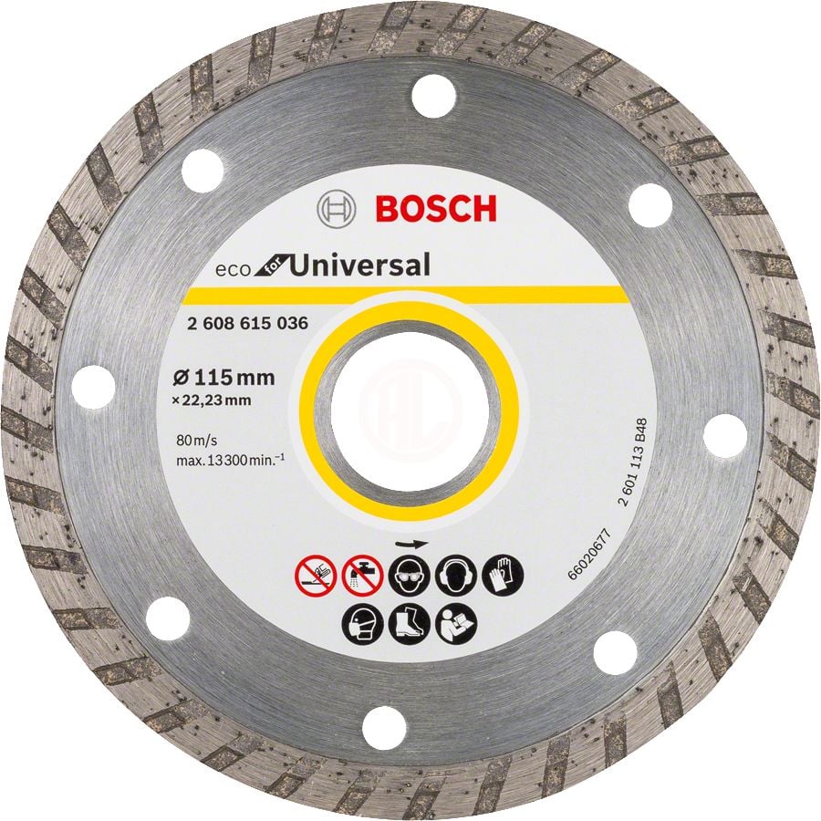 Bosch Elmas Kesme Diski Eco For Universal Turbo 115x22,23 mm (1 Adet) - 2608615036