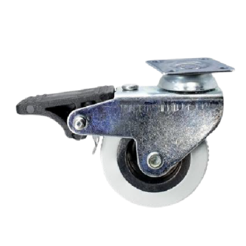 Ertek Tekerlek Gri Frenli Tablalı Teker 50X20 Mm