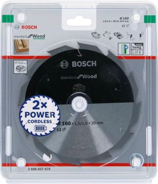 Bosch Daire Testere Bıçağı Standard For Wood 160x20 mm 12 Diş - 2608837675
