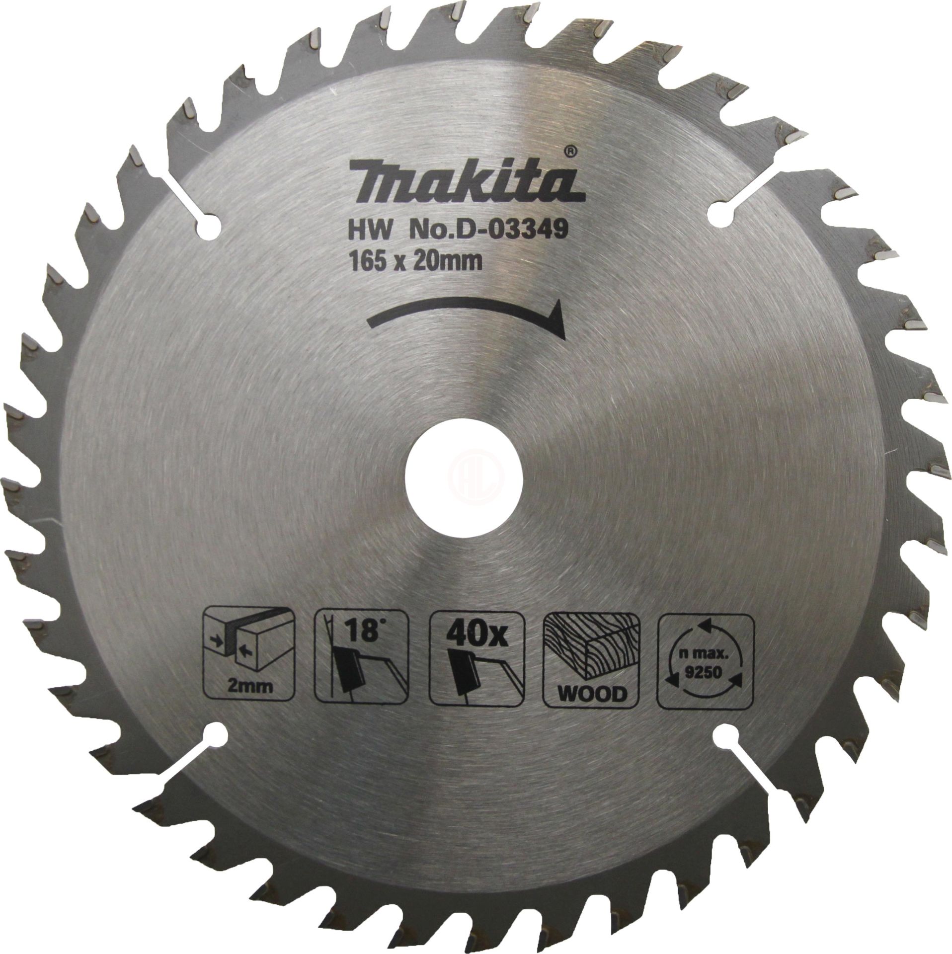 Makita Standart Ahşap Daire Testere 165x20 mm 40 Diş (D-03349)