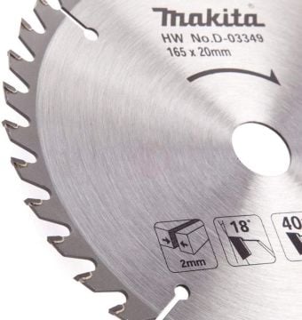 Makita Standart Ahşap Daire Testere 165x20 mm 40 Diş (D-03349)