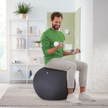 Leitz Active Oturma Topu, Durdurma Fonksiyonlu, Sabit Taban, 65410089, Gri, 55Cm