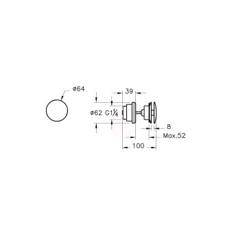 Artema Lavabo Yuvarlak Süzgeci Universal Basmalı Krom - A45149