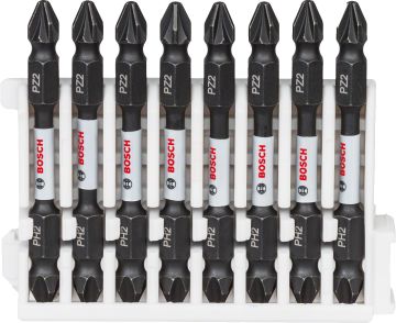 Bosch Vidalama Ucu Çift Taraflı Impact Control PH2-PZ2x65 mm (8 Adet) - 2608522333