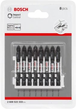 Bosch Vidalama Ucu Çift Taraflı Impact Control PH2-PZ2x65 mm (8 Adet) - 2608522333