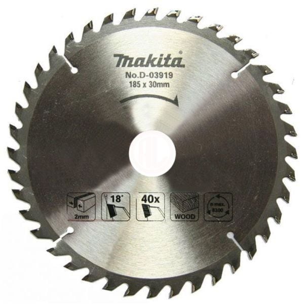 Makita Standart Ahşap Daire Testere 185x30 mm 40 Diş (D-03919)