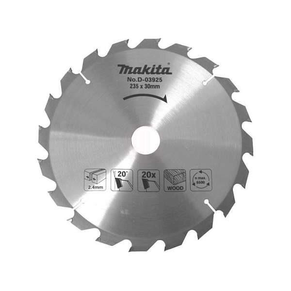 Makita Standart Ahşap Daire Testere 235x30 mm 20 Diş (D-03925)