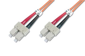Assmann Digitus Sc-Sc Fiber Optik Patch Kablo, 10 Mt, Multimode, Duplex, 62.5/125