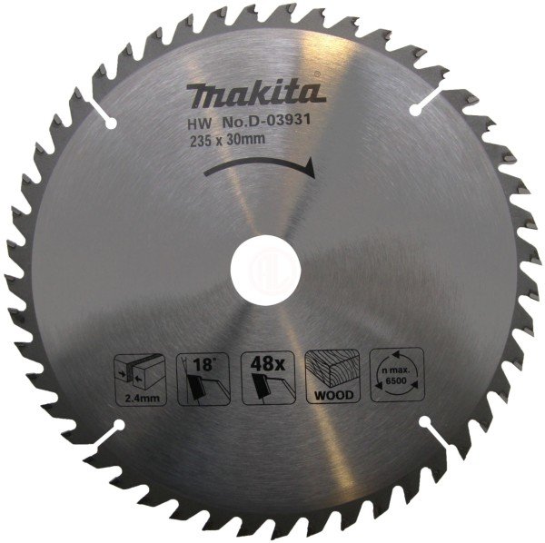 Makita Standart Ahşap Daire Testere 235x30 mm 48 Diş (D-03931)