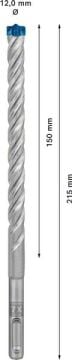 Bosch Kırıcı Delici Uç SDS-Plus-7X Expert 12x215 mm (1 Adet) - 2608900109