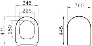Vitra Turkuaz Klozet Kapağı - DP Beyaz - 08-003-001