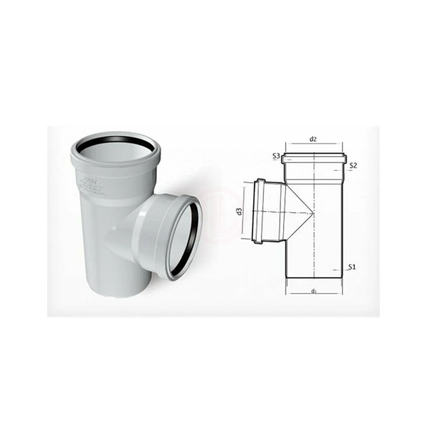 Fırat PVC TE Çatal 110/110 mm - 7014100100
