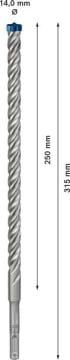 Bosch Kırıcı Delici Uç SDS-Plus-7X Expert 14x315 mm (1 Adet) - 2608900122