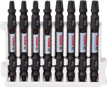 Bosch Vidalama Ucu Çift Taraflı Impact Control T15-T20x65 mm (8 Adet) - 2608522343