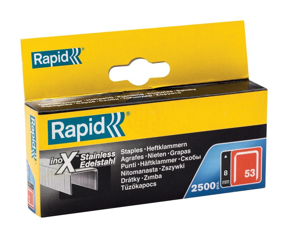 Rapid Zımba Teli 53 Serisi Paslanmaz Çelik 8 mm (1 Paket/2500 Adet) - 23808000