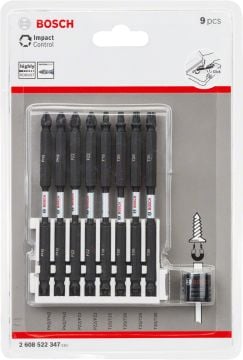 Bosch Vidalama Ucu Çift Taraflı Impact Control Set 110 mm (9 Parça) (Mıknatıslı Tutucu) - 2608522347