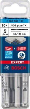 Bosch Kırıcı Delici Uç SDS-Plus-7X Expert 5x115 mm (10 Adet) - 2608900157