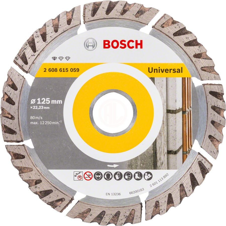 Bosch Elmas Kesme Diski Standard For Universal 125x22,23 mm (10 Adet) - 2608615060