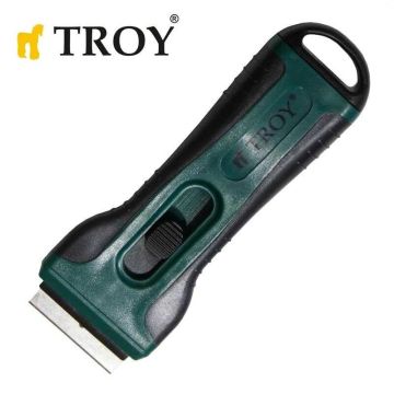 TROY 21607 Plastik Kazıma Bıçağı, 4 Yedek Bıçaklı