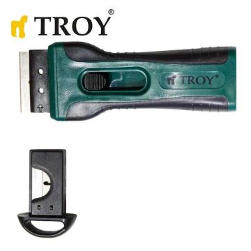 TROY 21607 Plastik Kazıma Bıçağı, 4 Yedek Bıçaklı