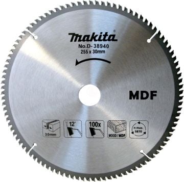 Makita Standart Ahşap Daire Testere 255x30 mm 100 Diş (ATB) (D-38940)